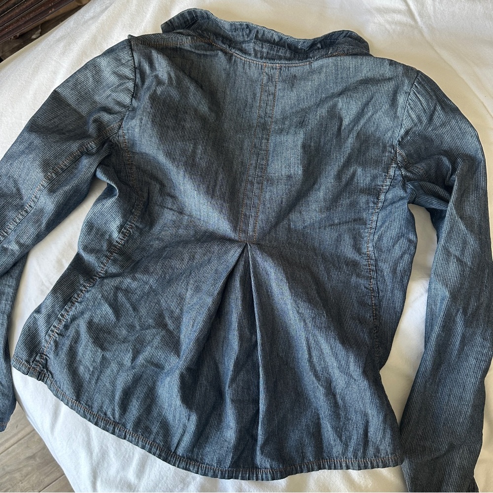 Emporio Armani Dark Denim Blue Fitted Blazer Jacket - Picture 3 of 3